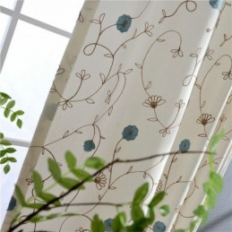 Japaneses Simple Curtain Made to Measure Curtain Fresh Embroidery