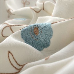 Japaneses Simple Curtain Made to Measure Curtain Fresh Embroidery