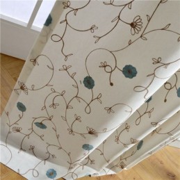 Japaneses Simple Curtain Made to Measure Curtain Fresh Embroidery