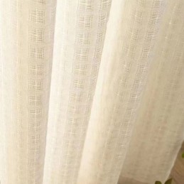 Plaid Jacquard Tulle Curtains Window Screen For Living Room