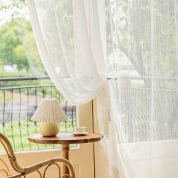 Fish Bone Tulle Curtains Window Screen For Living Room Bedroom