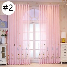 Decorative Window Screens Cartoon Embroidered Tulle Curtains For Bedroom
