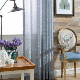 Printed Curtains Tulle Semi Sheer For Living Room Bedroom