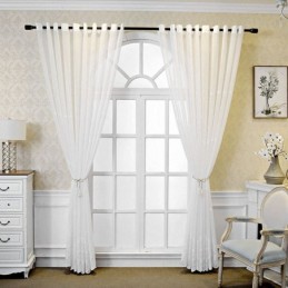 Breathable Sheer Curtain Made to Measure Curtain European Decorative Tulle Voile For Living Room