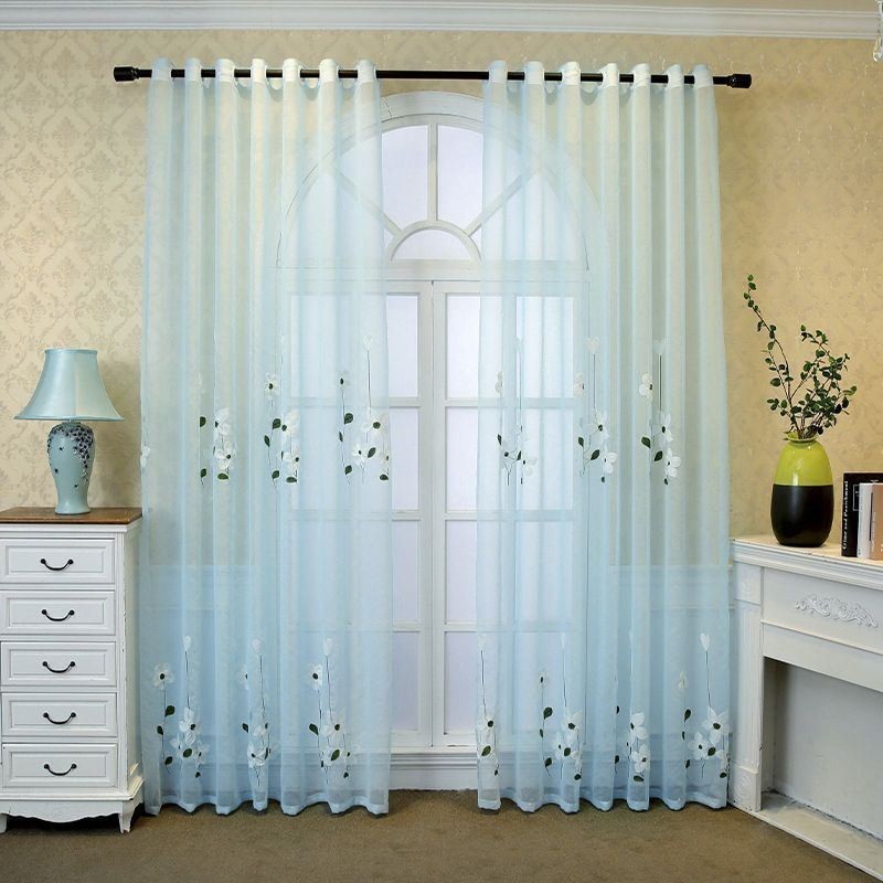 Floral Window Screen Sheer Curtain Made to Measure Curtain Fabric For Living Room Decorations