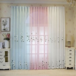 Floral Window Screen Sheer Curtain Made to Measure Curtain Fabric For Living Room Decorations