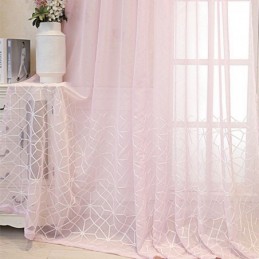 Decorative Window Screen Embroied Sheer Curtain Made to Measure Curtain For Living Room