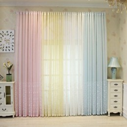 Decorative Window Screen Embroied Sheer Curtain Made to Measure Curtain For Living Room