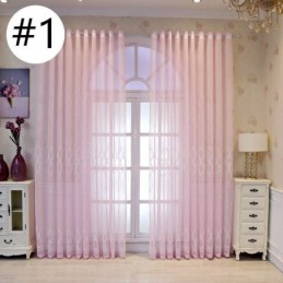 Luxury Window Sheer Gemetric Embroidered Screen High Grade Tulle Made to Measure Curtain