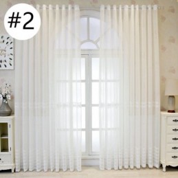 Luxury Window Sheer Gemetric Embroidered Screen High Grade Tulle Made to Measure Curtain