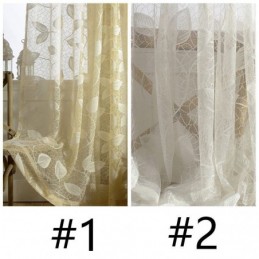 Leaf Tulle Curtain Made to Measure Curtain Modern Window Voile Gauze Curtains For Living Room Bedroom