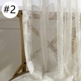 Leaf Tulle Curtain Made to Measure Curtain Modern Window Voile Gauze Curtains For Living Room Bedroom