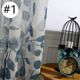 Leaves Printed Curtain Made to Measure Curtain Tulle Sheer For Living Room Bedroom