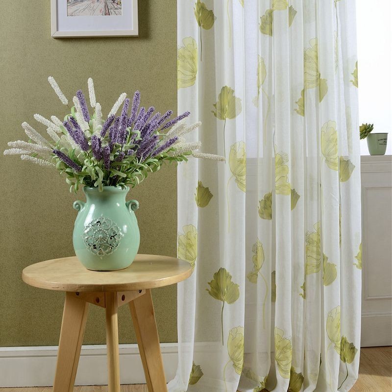 Elegant Lotus Voile Curtain Made to Measure Curtain Blinds Panel For Living Room Bedroom