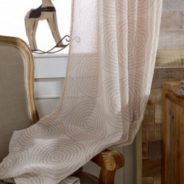 Circle Printed Sheer Curtains For Living Room Bedroom