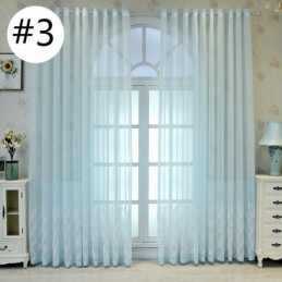 Luxury Window Sheer Fan Embroidered Screen High Grade Tulle Made to Measure Curtain