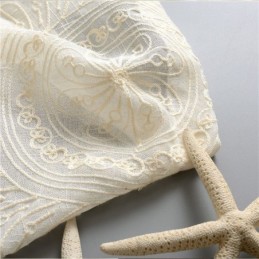 Flower Embroidered Tulle Curtains Sheer Window Screen For Living Room Bedroom