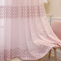 Luxury Embroidered Window Screen For Living Dining Room Made to Measure Curtain