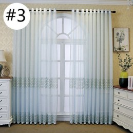 Luxury Embroidered Window Screen For Living Dining Room Made to Measure Curtain