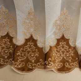 European Curtain Made to Measure Curtain Sheer Embroidered Window Screen For Living Room Bedroom