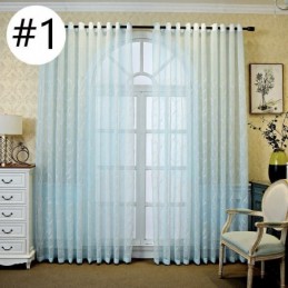 Decorative Window Screens Plant Embroidered Tulle Curtains For Bedroom
