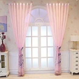 Decorative Window Screen Leaf Embroied Sheer Curtain Made to Measure Curtain For Living Room