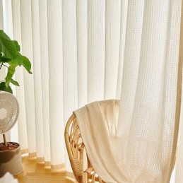 Pure Plaid Tulle Curtains Window Screen For Living Room