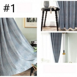 Luxury Geometric Curtain Made to Measure Curtain Jacquard Blackout Curtains For Living Room Bedroom