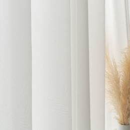 Modern White Tulle Curtain Made to Measure Curtain Feather Sheers For Living Room