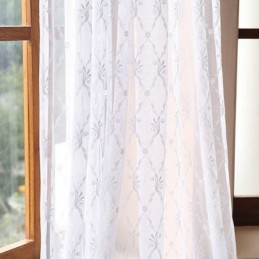 Embroidery Tulle Curtain Made to Measure Curtain European Sheer Voile For Living Room