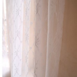 Embroidery Tulle Curtain Made to Measure Curtain European Sheer Voile For Living Room