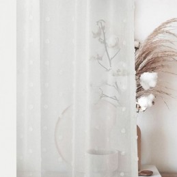 Nordic Embossed Sheer Curtain Made to Measure Curtain White Tulle Living Room Bedroom