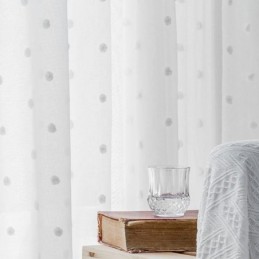 Nordic Embossed Sheer Curtain Made to Measure Curtain White Tulle Living Room Bedroom