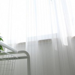 Modern Embroidered Sheer Voile Curtains Nordic Tulle Curtain Made to Measure Curtain For Living Room