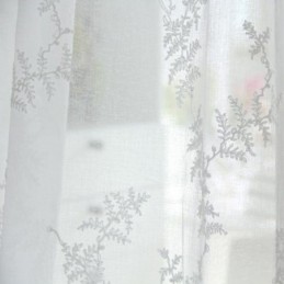 White Sheer Curtain Made to Measure Curtain Embroidery Tulle For Living Room Bedroom