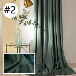 Nordic Style Solid Hotel Flannel Blackout Curtain Made to Measure Curtain
