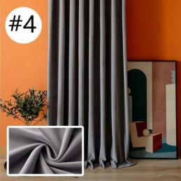 Nordic Style Solid Hotel Flannel Blackout Curtain Made to Measure Curtain