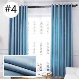 Nordic Solid Color Velvet Linen Curtains Blackout Curtain Made to Measure Curtain Fabric