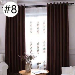 Nordic Solid Color Velvet Linen Curtains Blackout Curtain Made to Measure Curtain Fabric