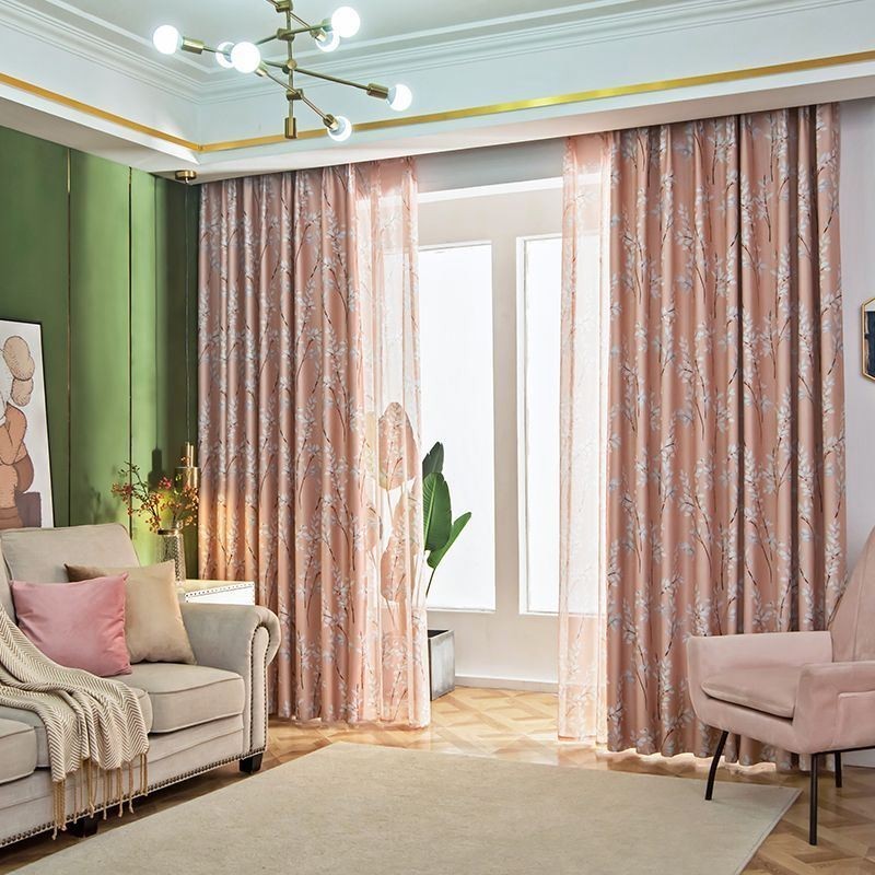 Blackout Curtain Made to Measure Curtain American Style Plant Printed