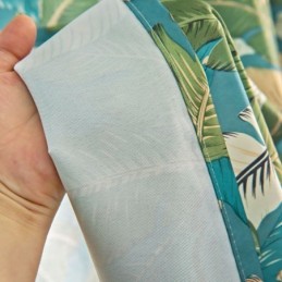 Cotton Linen Curtains American Style Banana Leaf Printed
