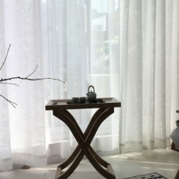 White Sheer Curtain Made to Measure Curtain Solid Color All match Voile Living Room Bedroom