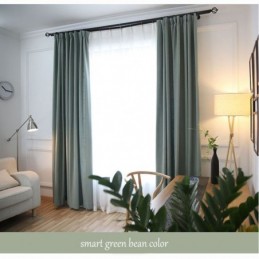 Modern Curtain Made to Measure Curtain Environment Protective Cotton and Linen Living Room Solid Color