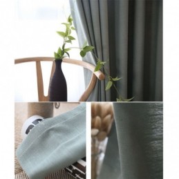 Modern Curtain Made to Measure Curtain Environment Protective Cotton and Linen Living Room Solid Color