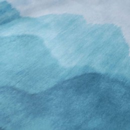 Blue Fog Printed Curtain Made to Measure Curtain Modern Simple Blackout Living Room Bedroom Kid's Fabric