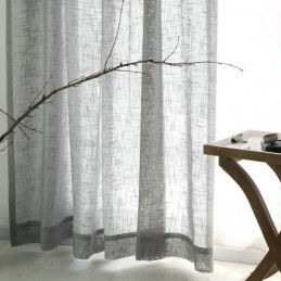 Grey Sheer Curtain Made to Measure Curtain Breathable Solid Color Voile Living Room Bedroom
