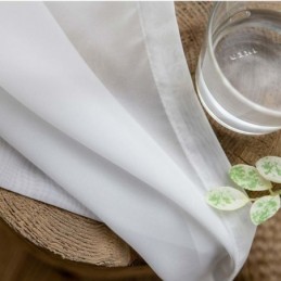 White Chiffon Sheer Curtain Made to Measure Curtain Modern Breathable Living Room Bedroom Nursery Fabric