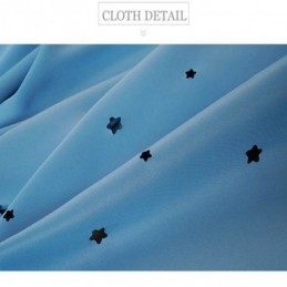 Curtains with Stars Romantic Blackout Window Sheer for Living Room Bedroom