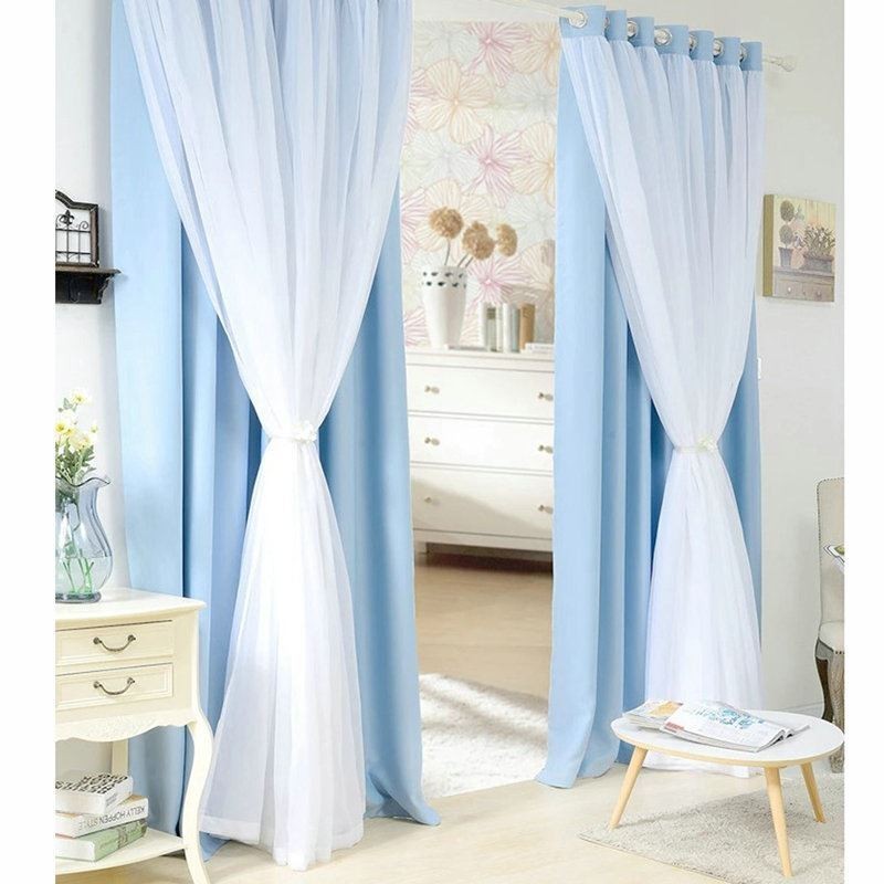 Countryside Double Layer Curtains Blackout Ready Made Advanced Customization