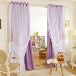 Countryside Double Layer Curtains Blackout Ready Made Advanced Customization